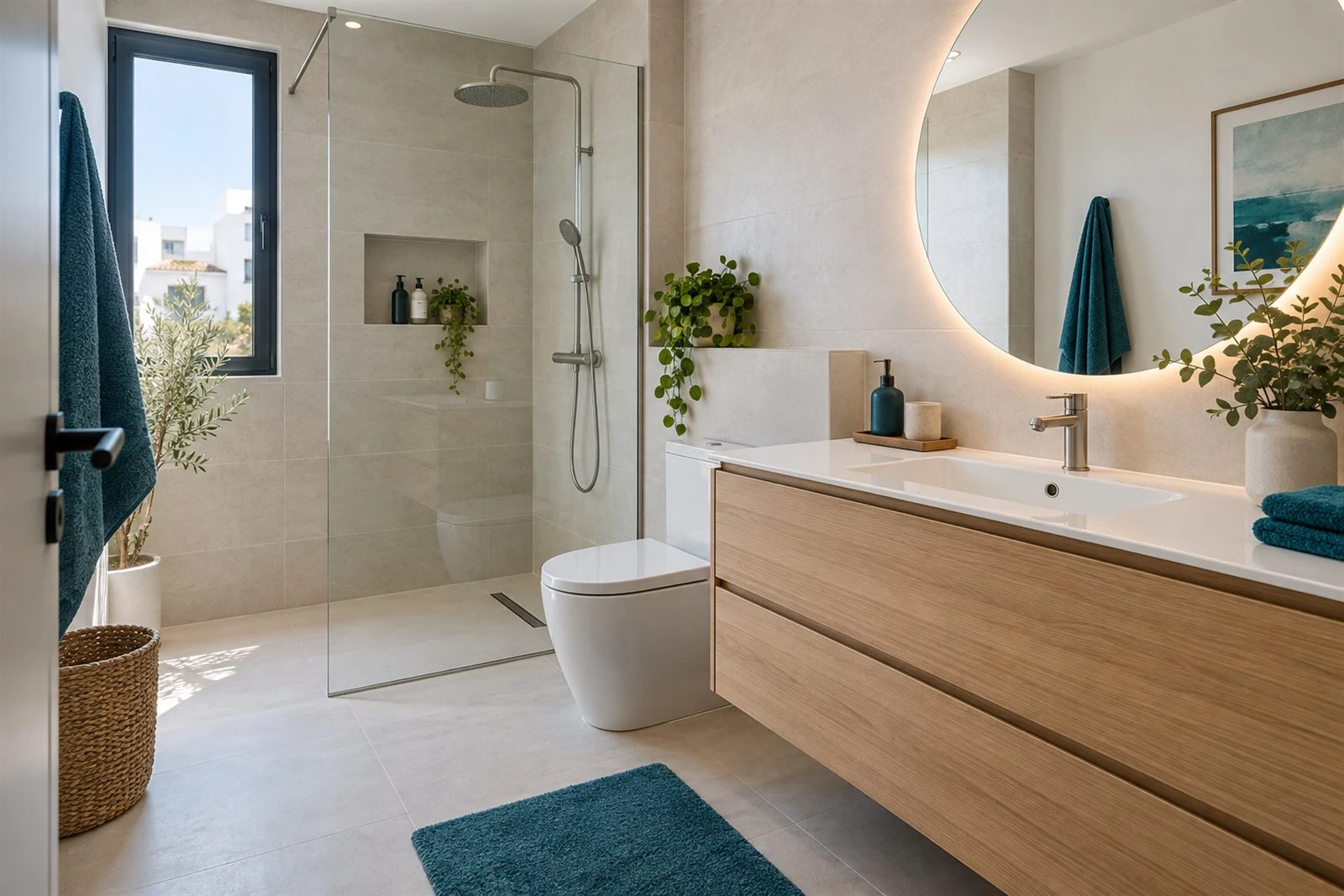 Ilustración de un baño reformado